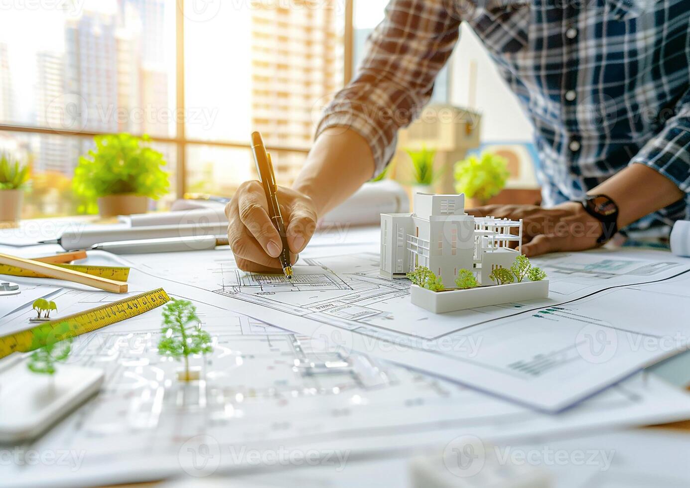 building-construction-project-in-progress-showcasing-a-creative-civil-engineering-plan-for-urban-infrastructure-photo